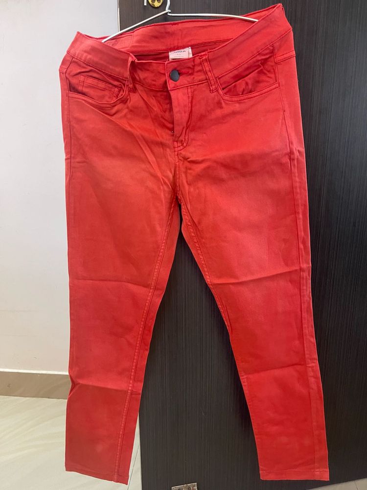Red Denim Jeans