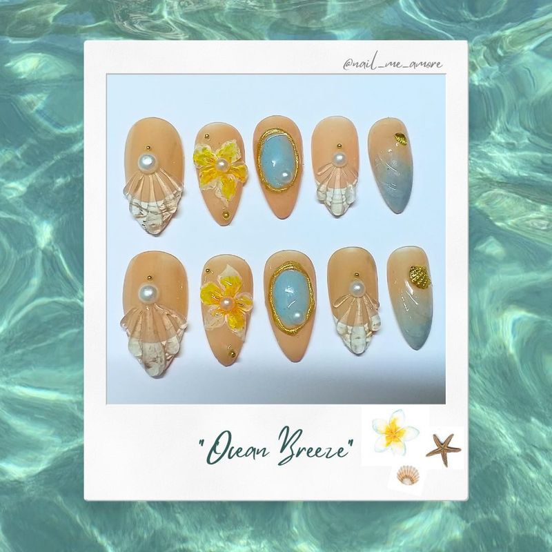 Press On Nails(Ocean Breeze)