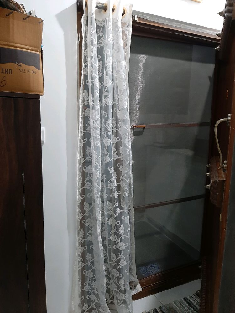 1 piece 8 feet transparent door curtain