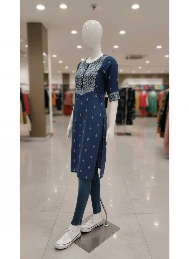 Embroidered Blue Kurta