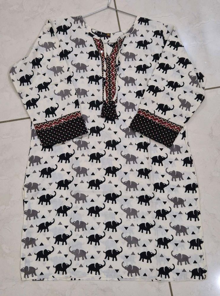 Elephant Print Kurta