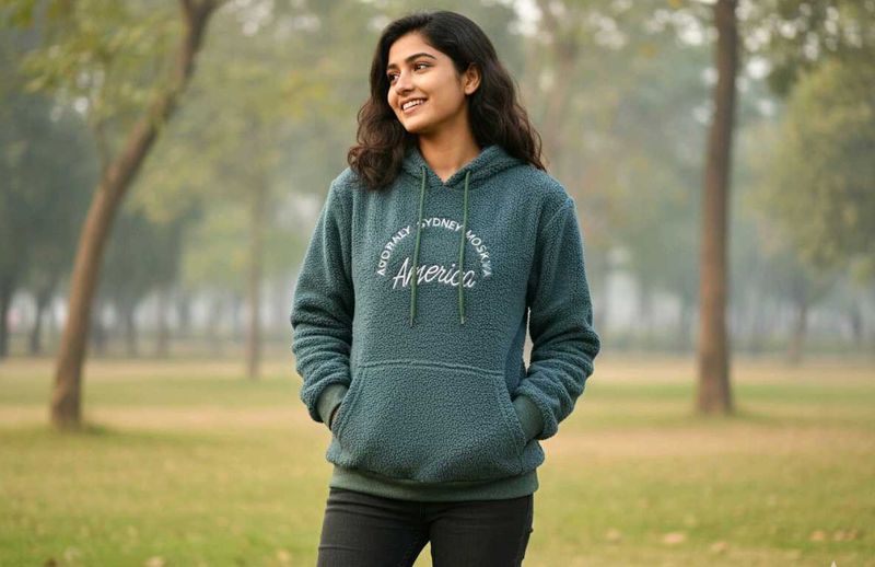 New Imported Bhalu Fleece Hoodie