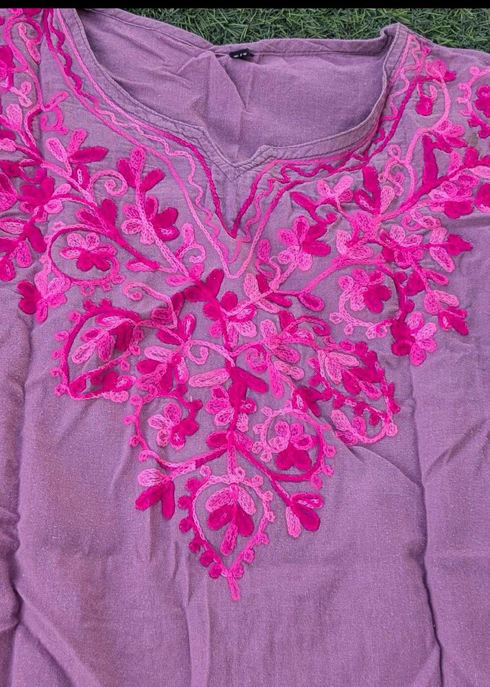 Embroidered Floral Tunic Top