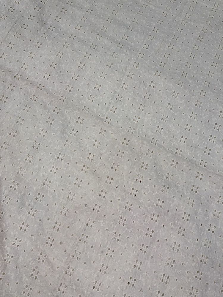 White Pure Cotton Hakoba Fabric