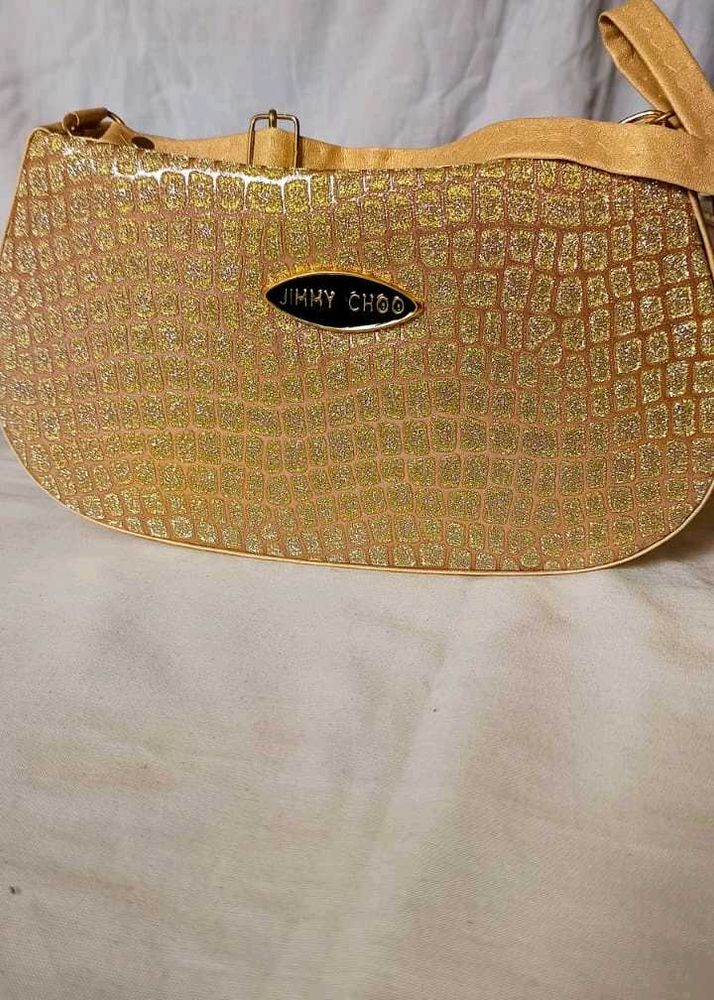 Gold Shimmery Sling Bag