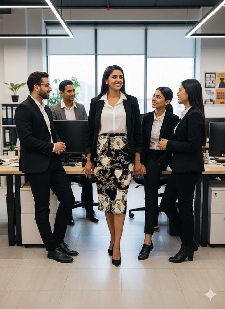 ✨ Own the Opulence: Baroque Bodycon Midi Skirt! ✨