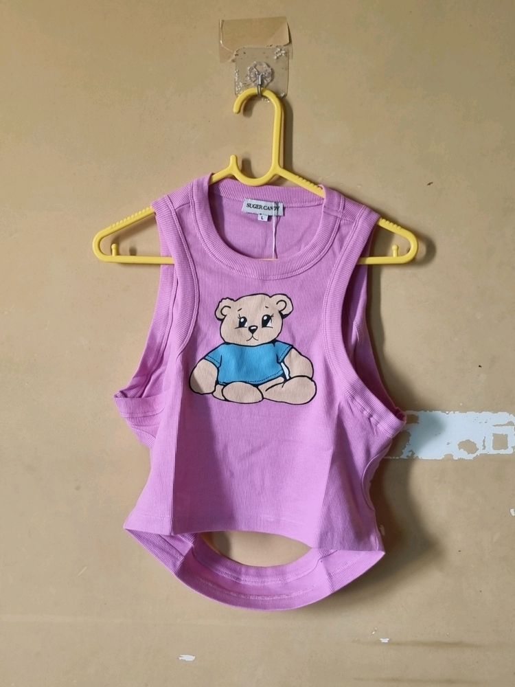 Back Cut Out Teddy Top