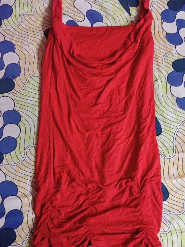 Red Sleeveless Mini Dress