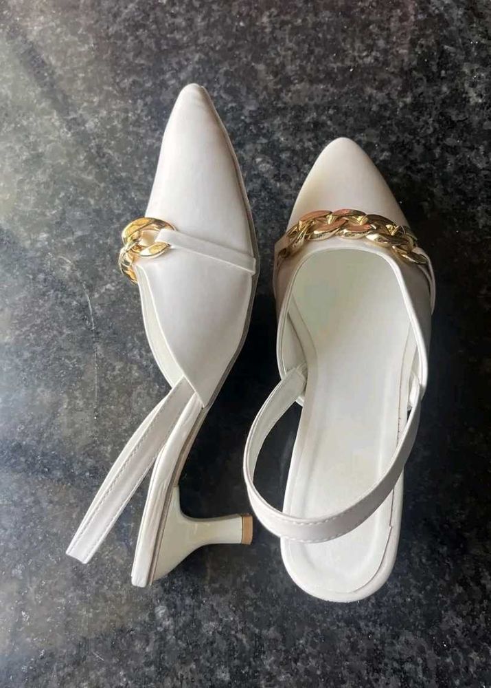 Elegant White Heels