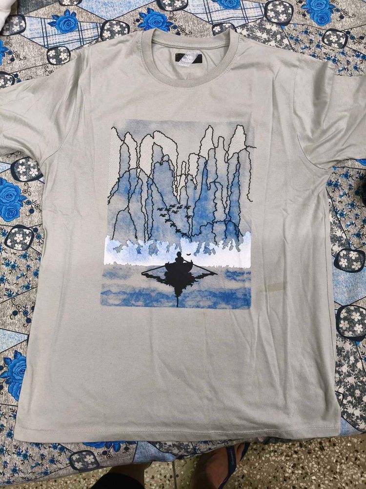 Men&#39;s Casual Multicolour T Shirt In L 40 Size