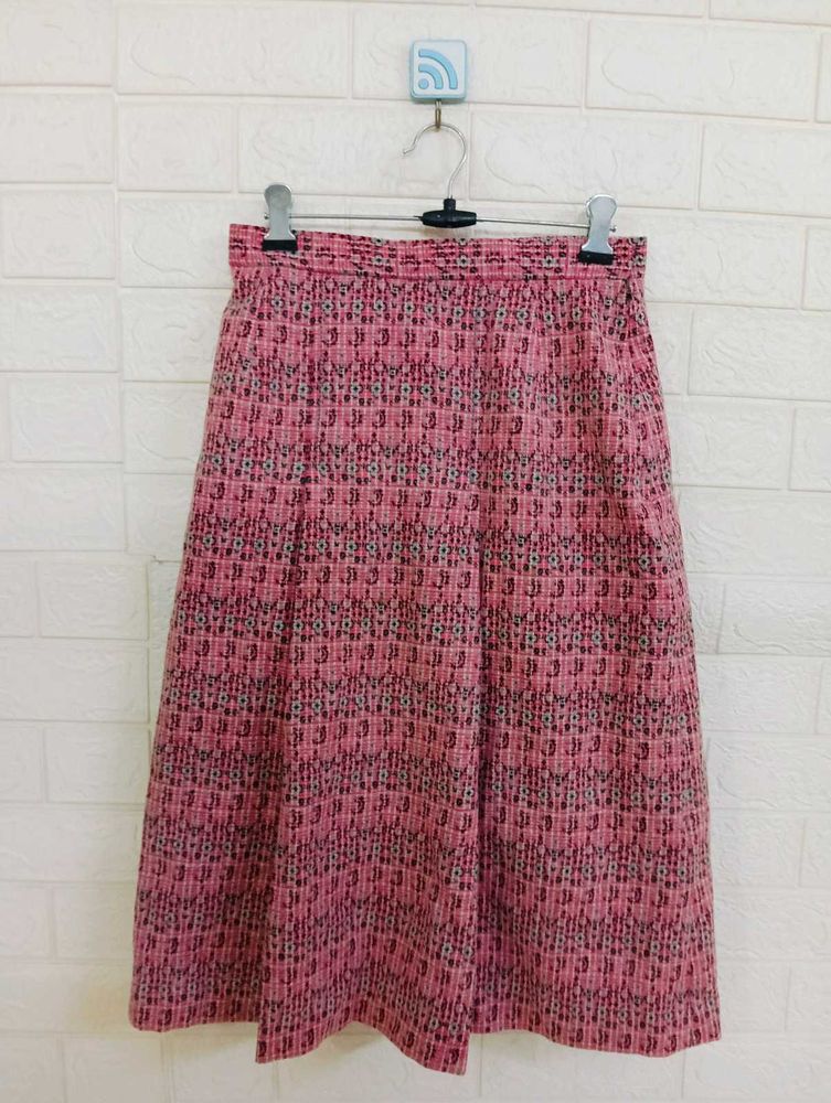 Pink Patterned Skirt