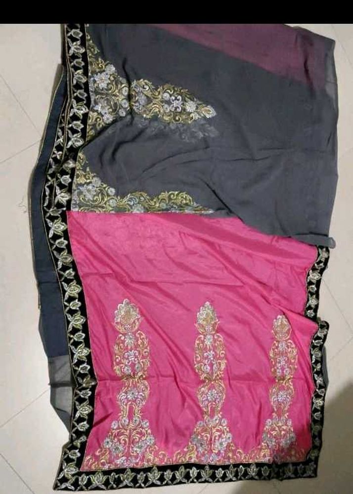 Elegant Embroidered Saree