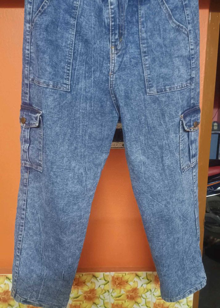 Vintage Denim Cargo Pants