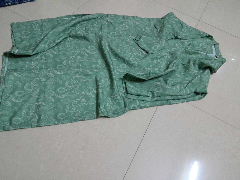 Green Printed Kurta