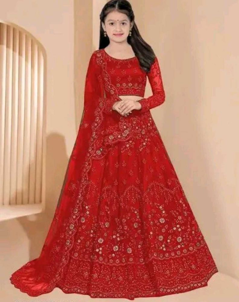 Unstitched Lhenga Choli For Girls