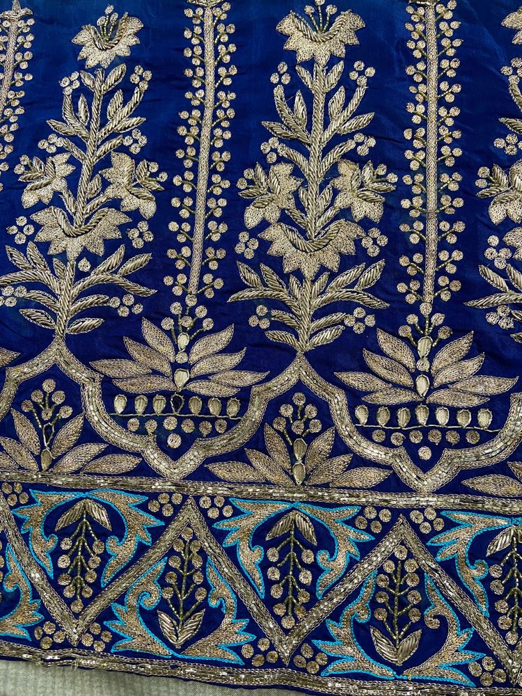 Dabka Embroidered Silk Suit