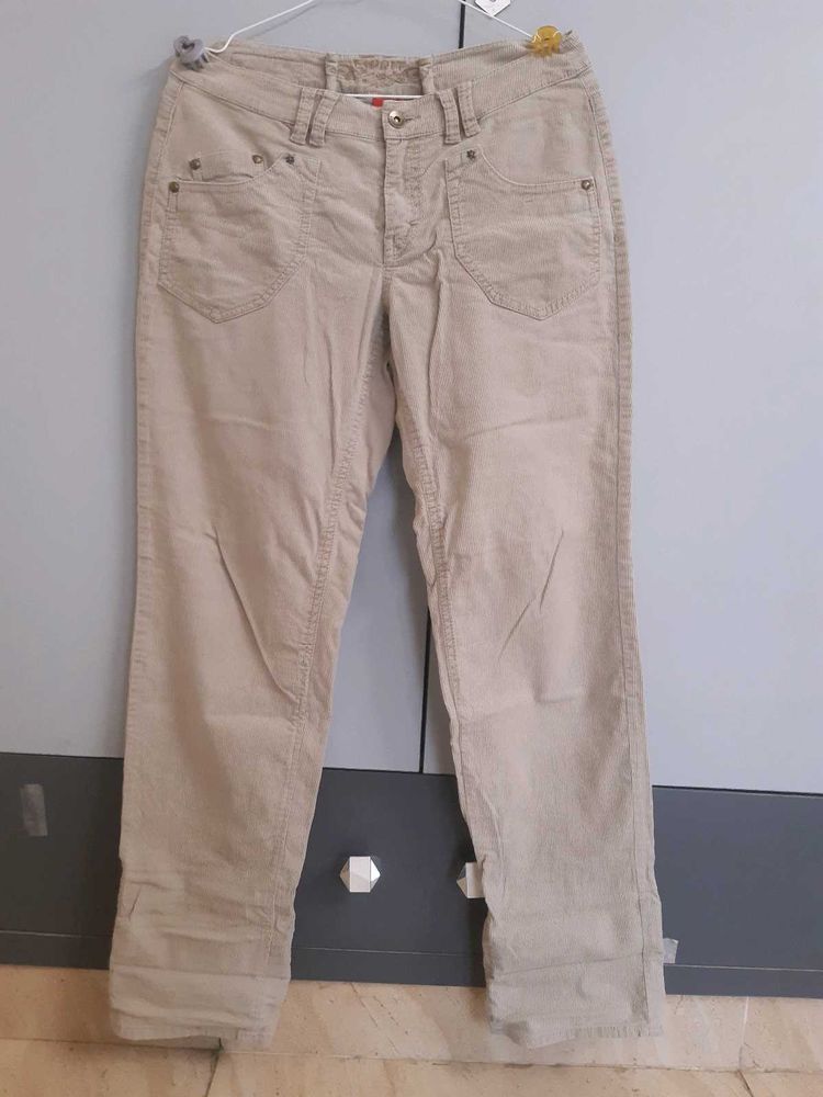 Beige Corduroy Pants