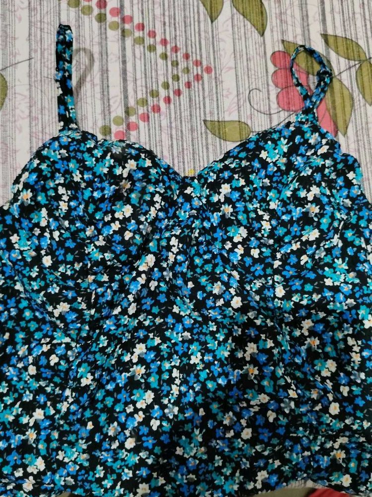 Floral Print Crop Top