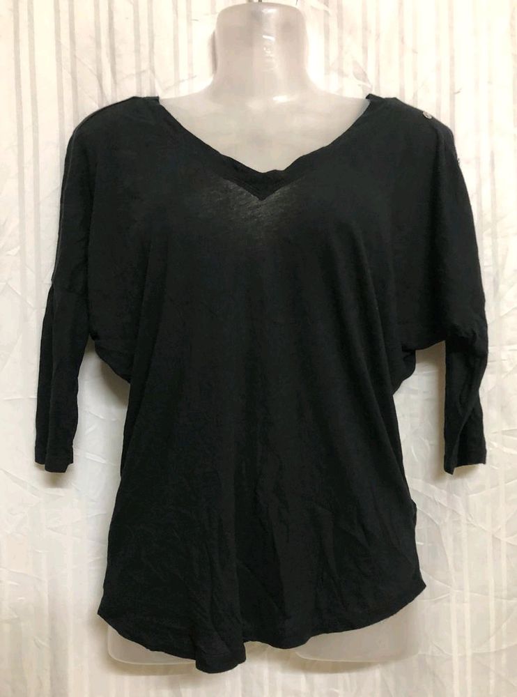 Express Black Short Sleeve Top