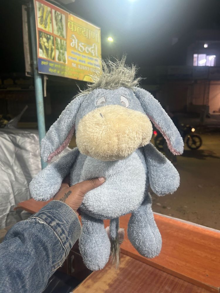 Disney x Primark baby Eeyore soft toy plush rattle