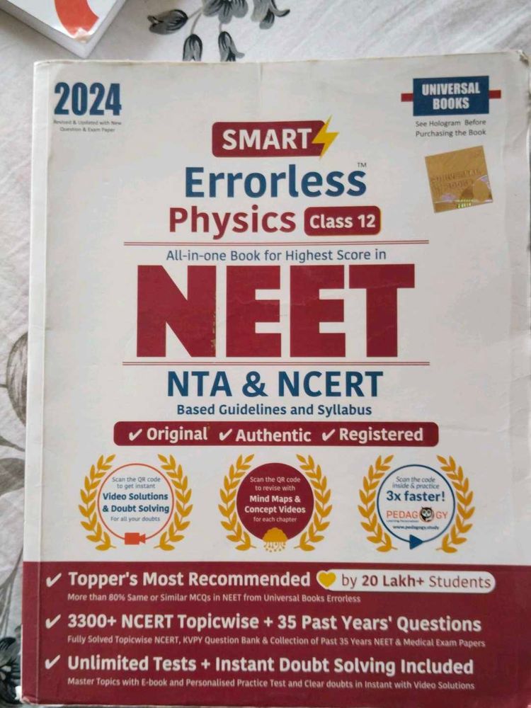 Smart Errorless Physics Class 12 NEET Book