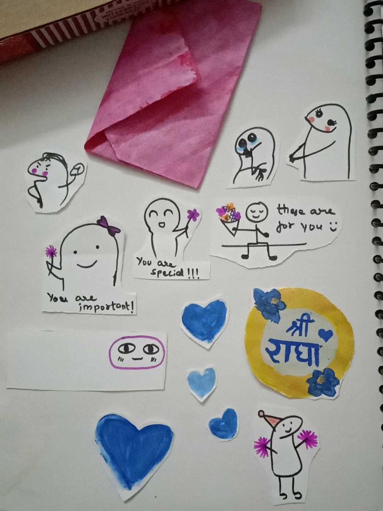 Handmade Sticker Set - Unique Designs