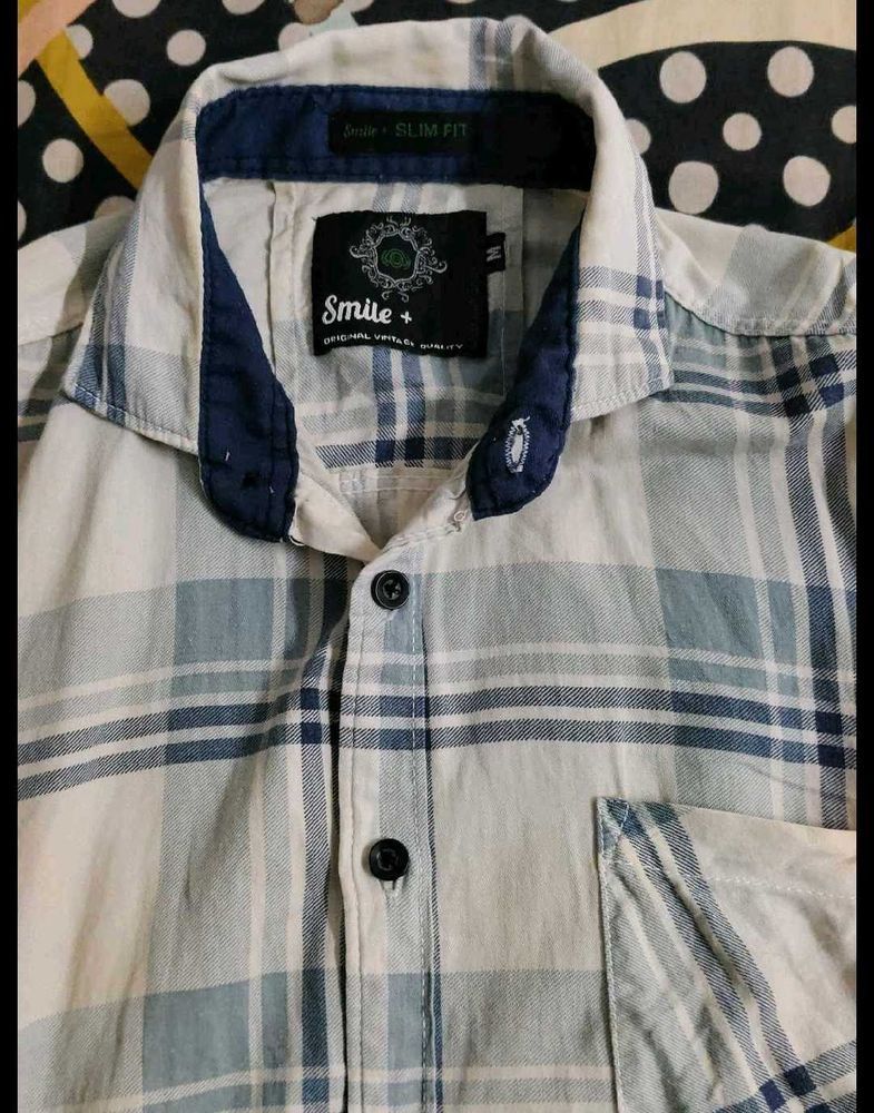 Smile+ Plaid Casual Shirt