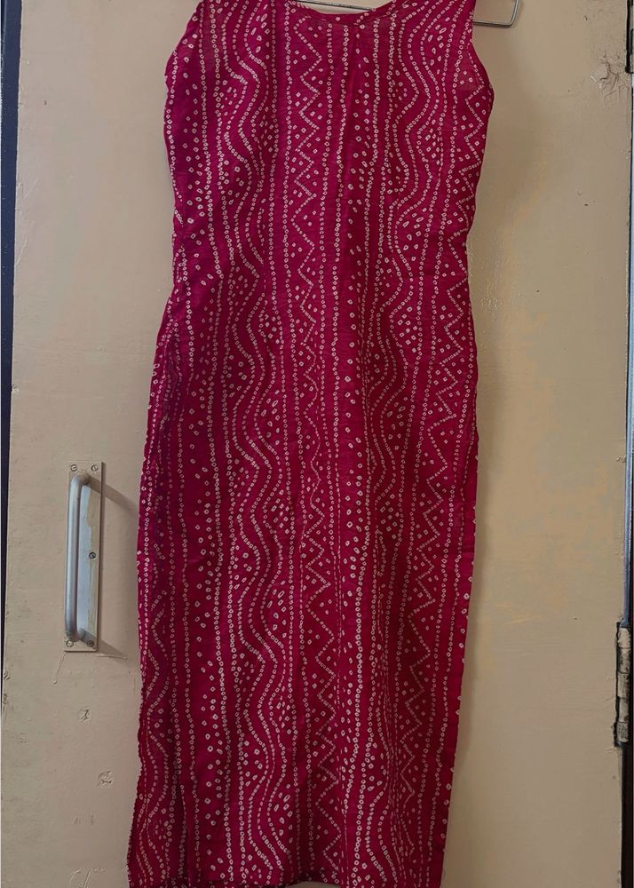 Pink Printed Dress