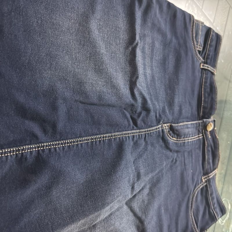 Strcheble Denim Mini Skirt..