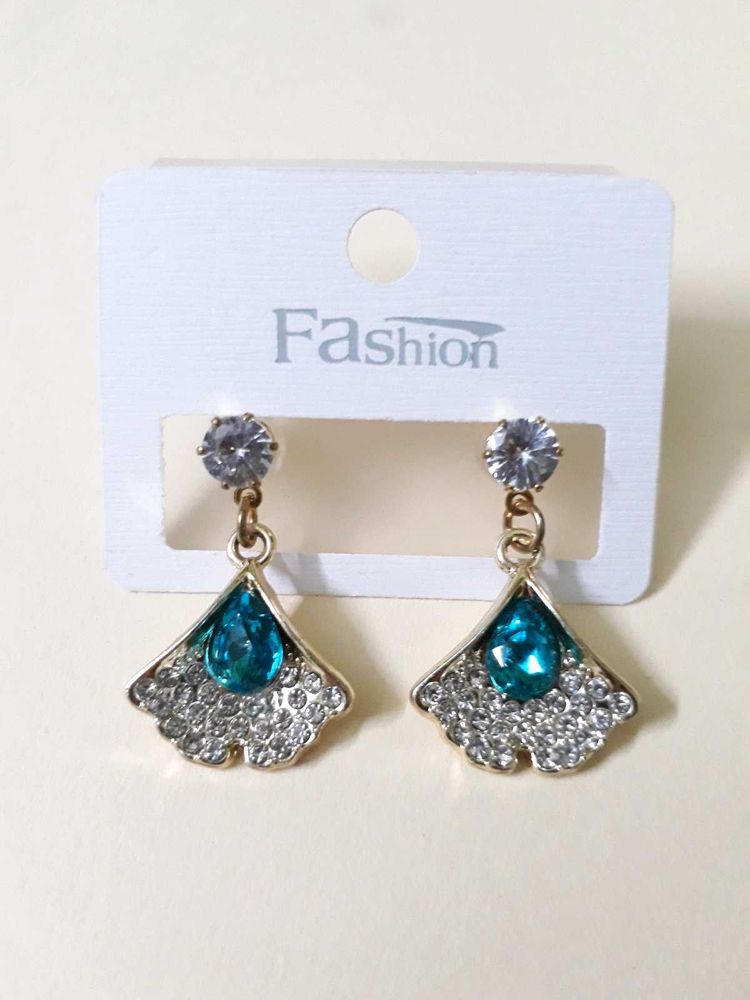 Teal Drop Earrings