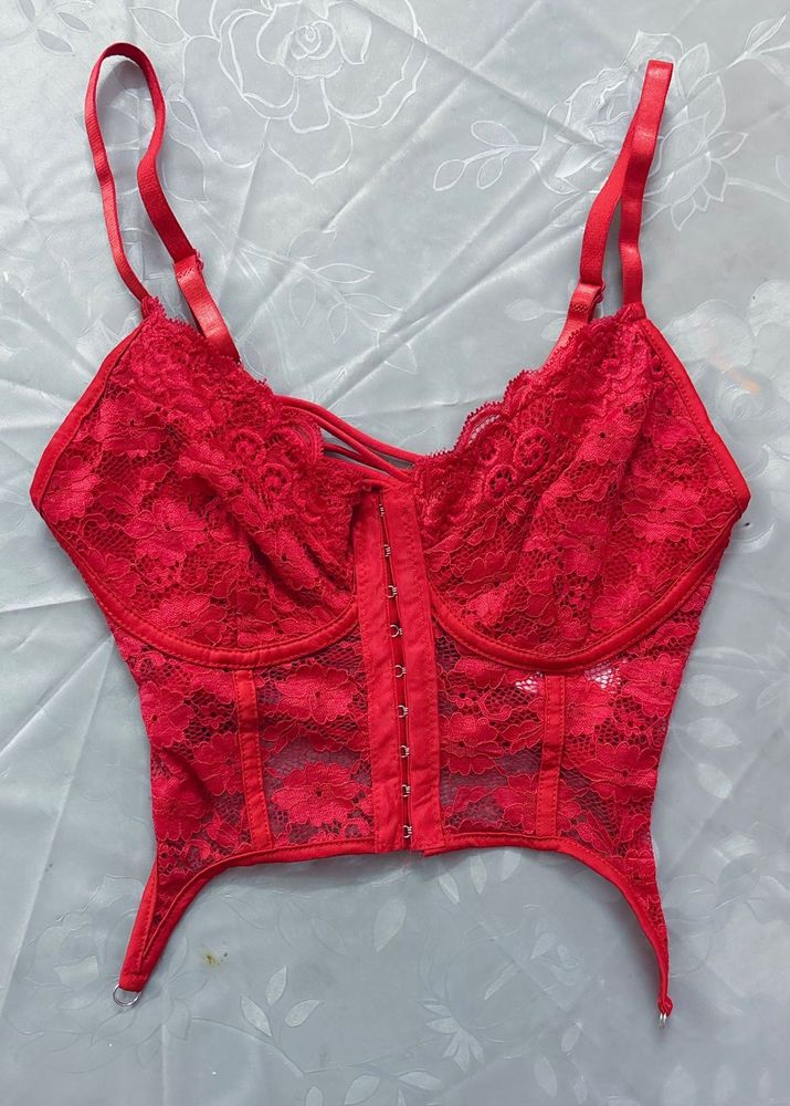 Red Lace Hot Bralette