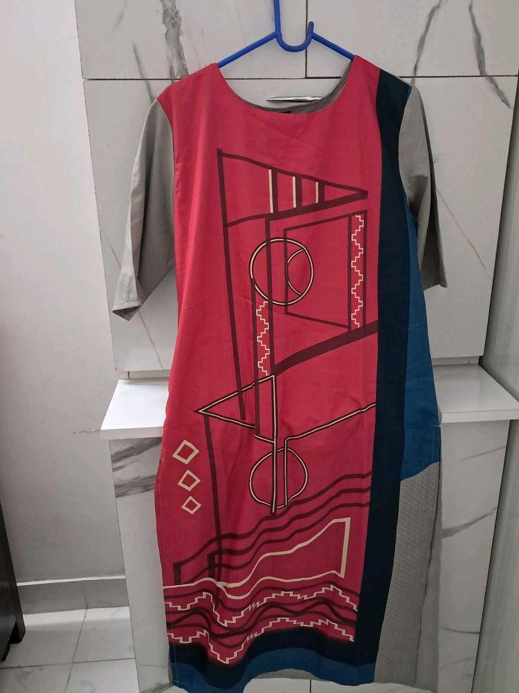 Abstract Print Dress
