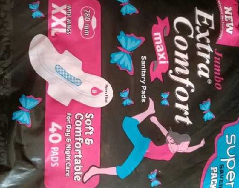 Extra Comfort Sanitary- 40 Pads XXL (Pack Of 2)