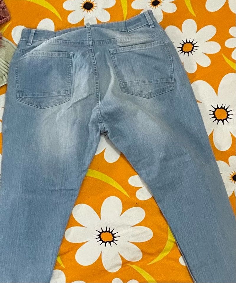 Light Wash Denim Jeans for men