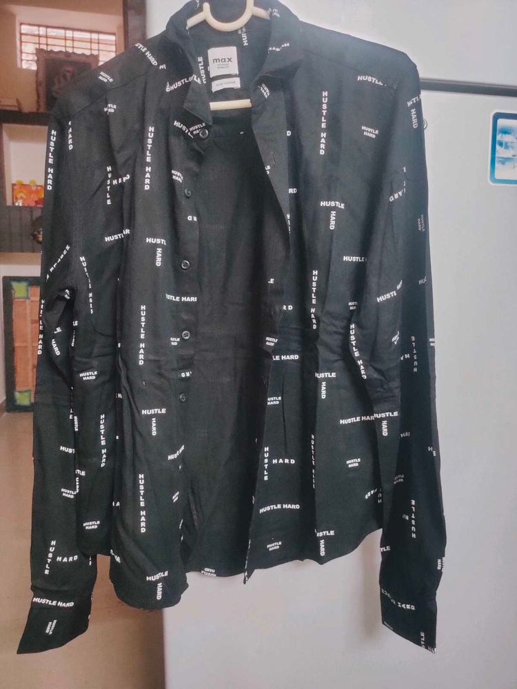 Max Solid Black Shirt