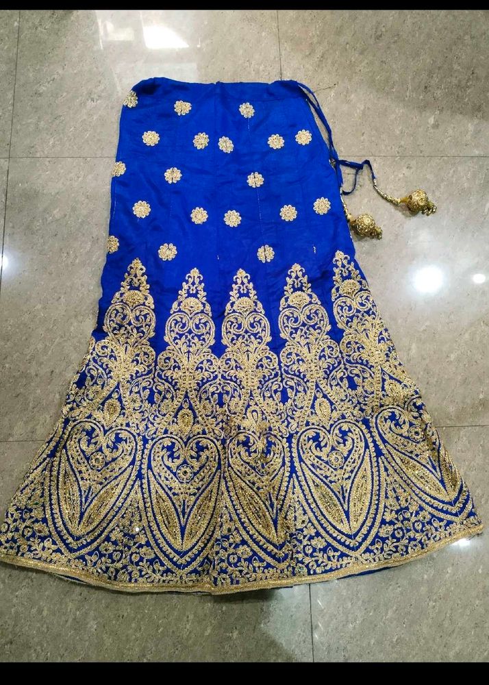 Royal Blue Embroidered Lehenga choli