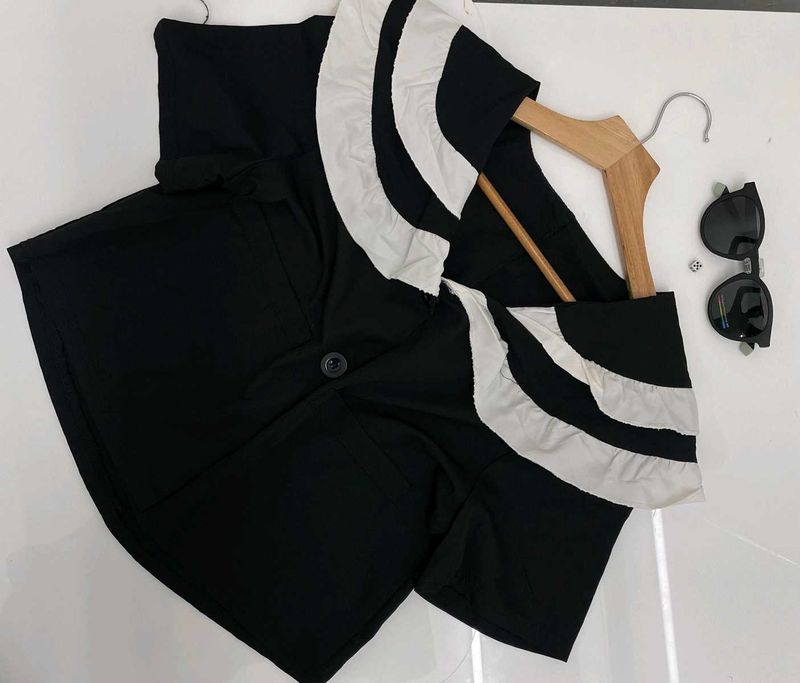 Nautical Style Black &amp; White Top