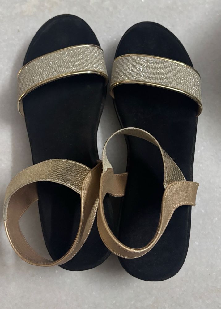 Gold Minx Wedge Heeled Footwear