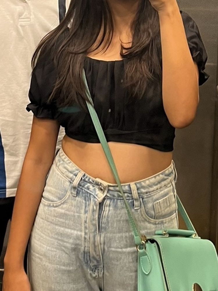 Black crop top