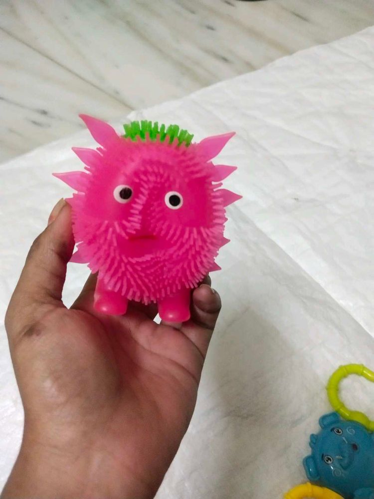 Pink Puffer Ball Toy