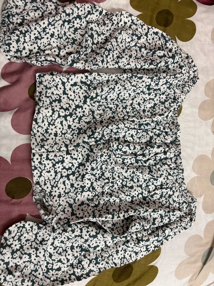 Floral Print Crop Top