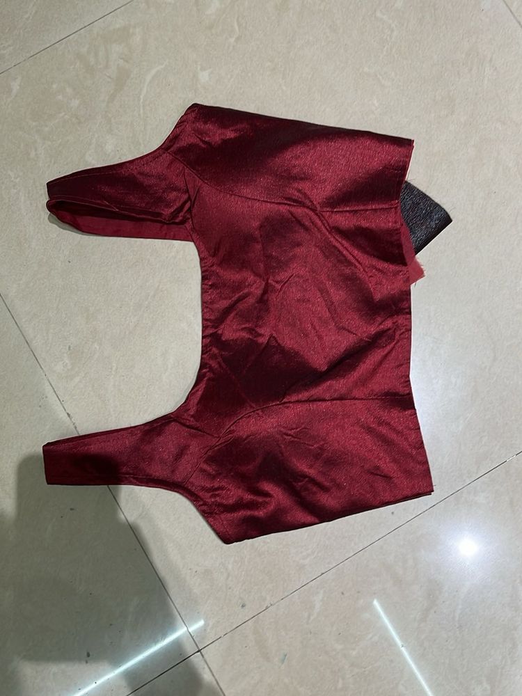 Maroon Readymade Blouse