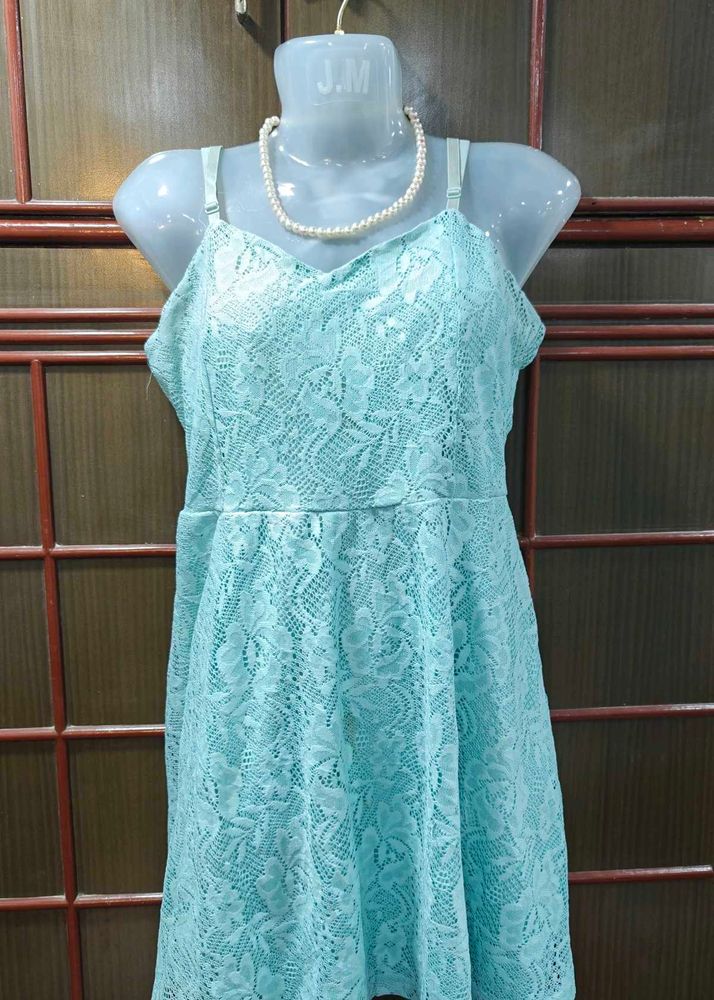 Lace Skater Mini Dress