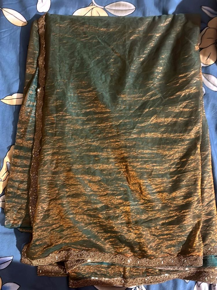 Jimmy Cho Green Saree( New Unused)