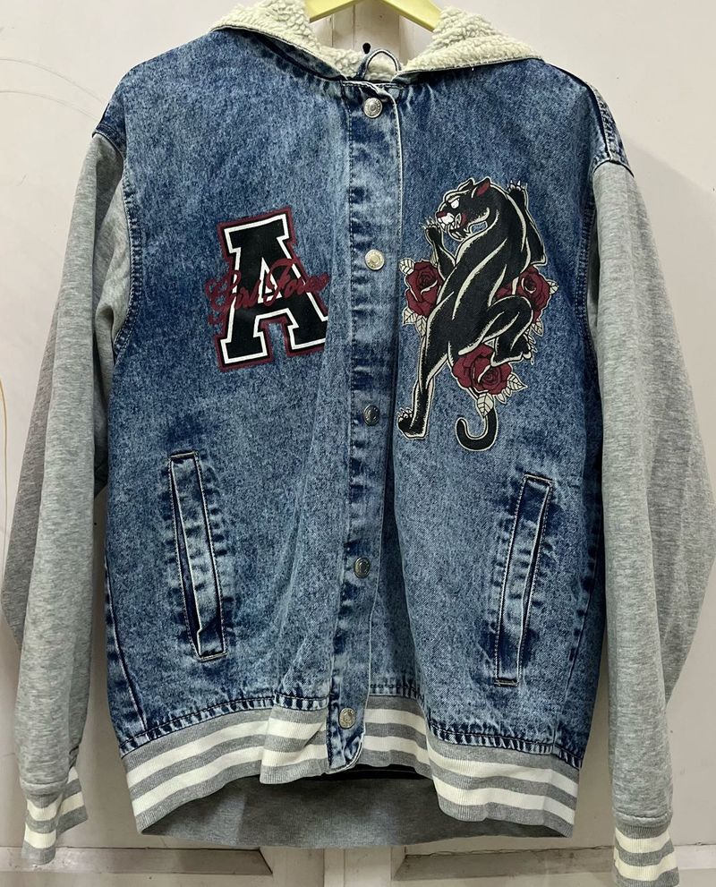 Denim Varsity Jacket