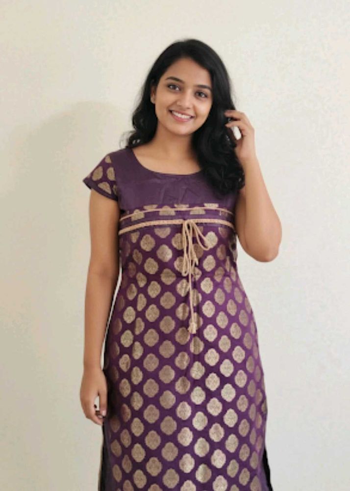 Purple Shiny Kurta