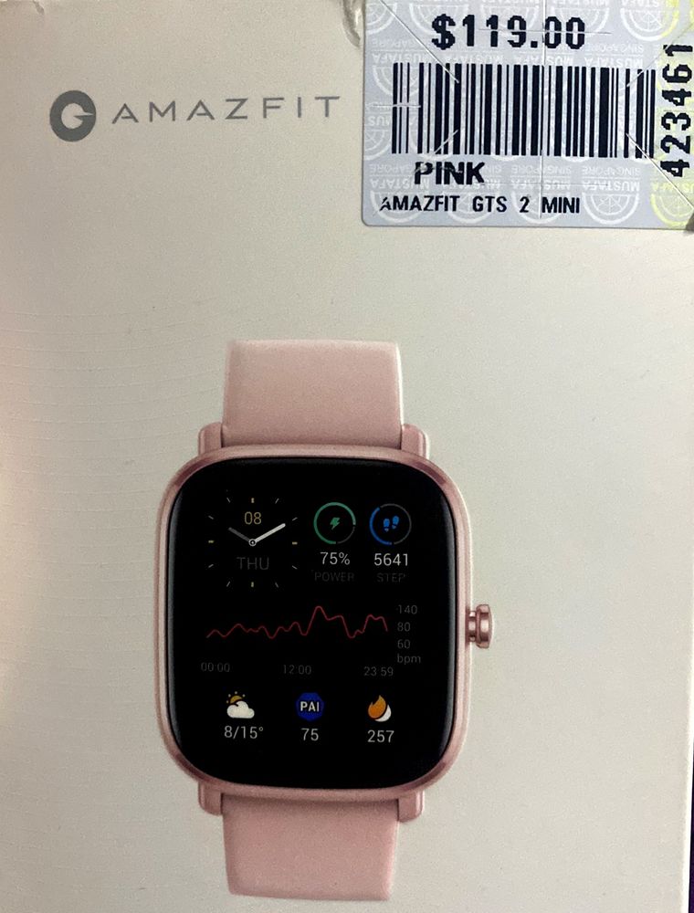 Amazfit GTS 2 Mini with Charger - Pink Strap