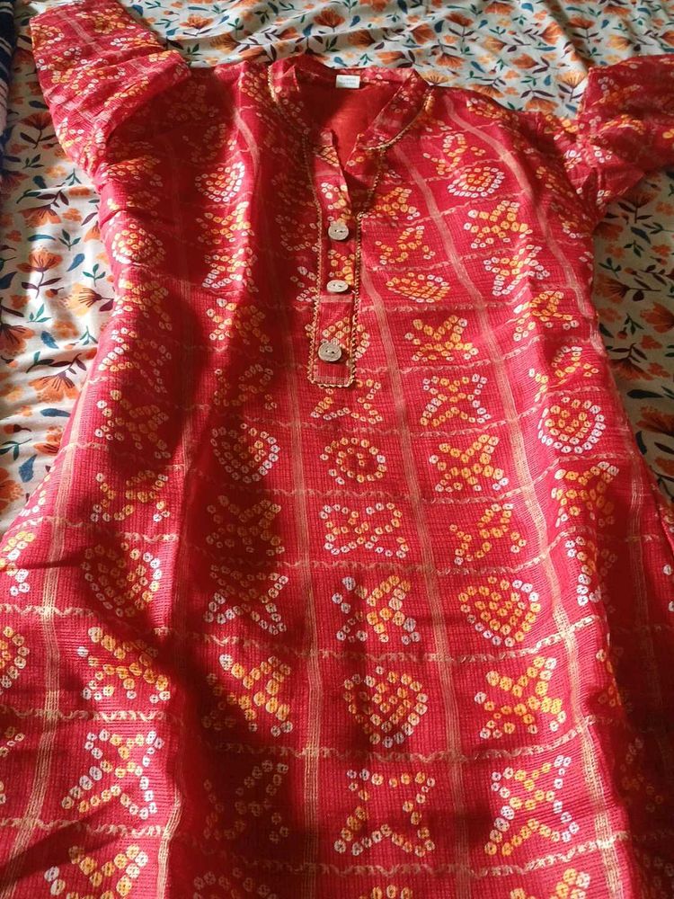 NEW Red Printed Kurta