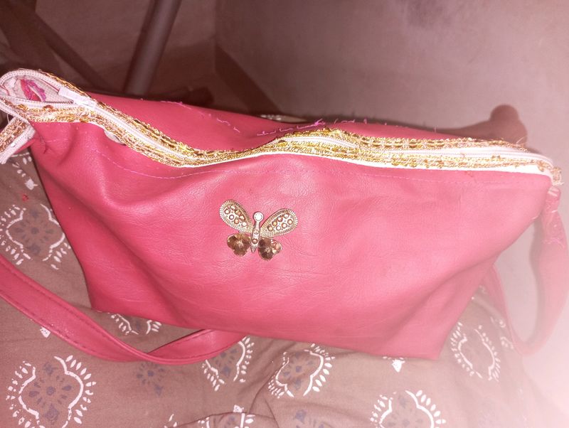 Pink Sling Bag Handmade Only In ₹99