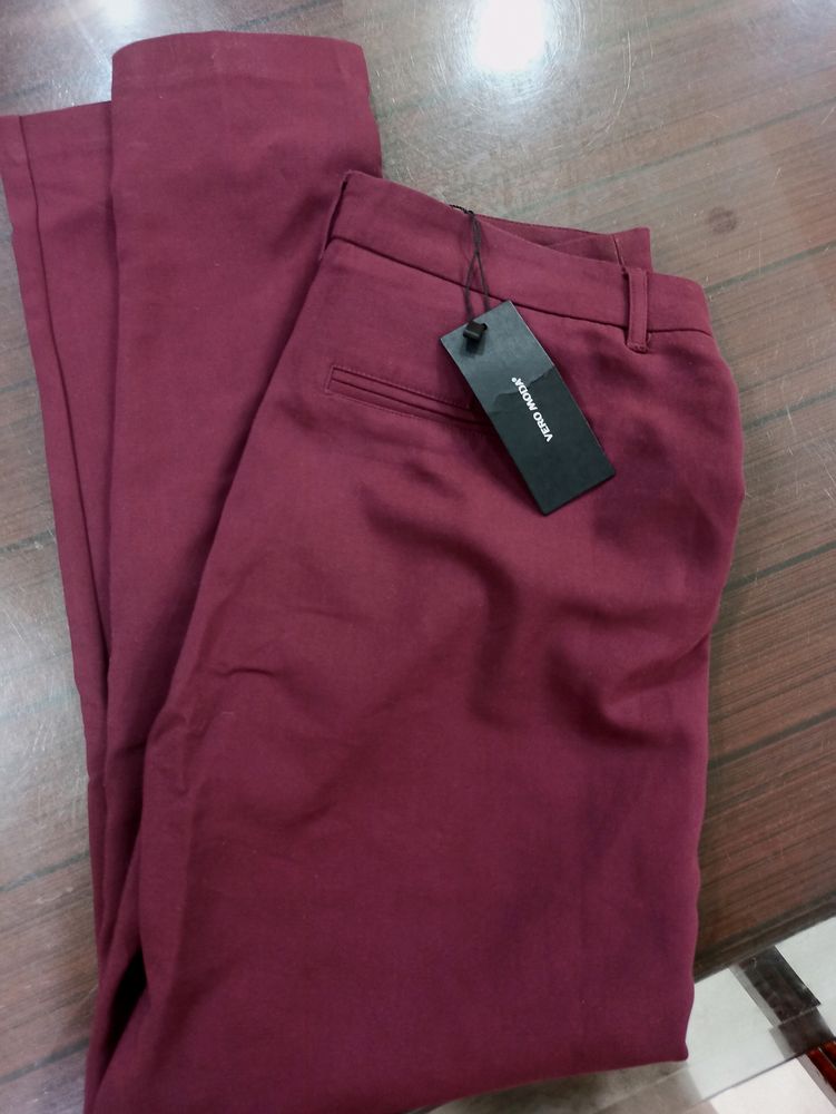 Vero Moda Trousers Burgundy